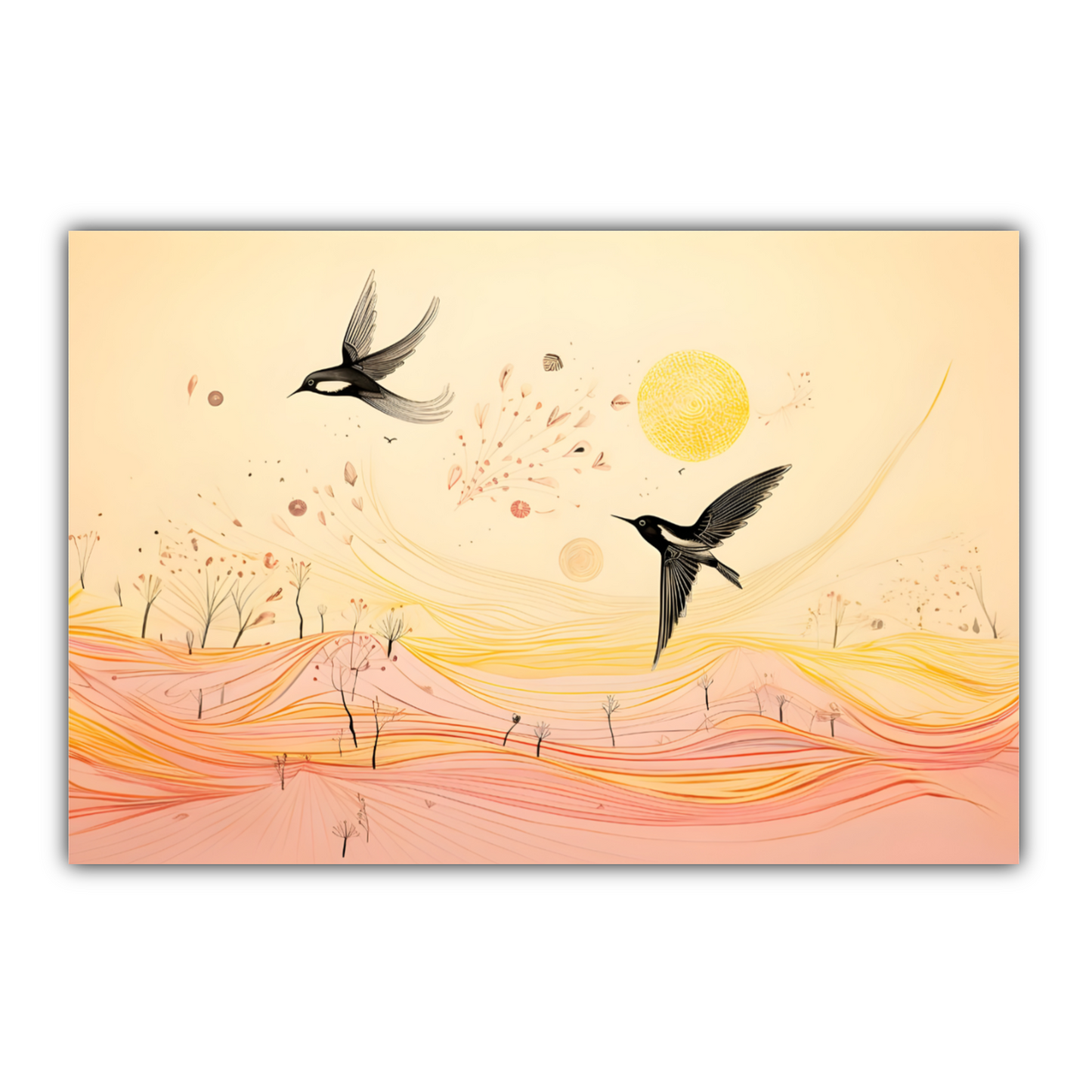 Harmony Of Swifts  Deluxe Box Landscape Canvas Prints