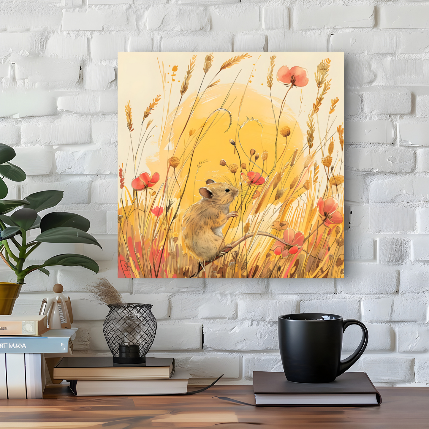 Meadow Mouse  Deluxe Box Square Canvas Prints