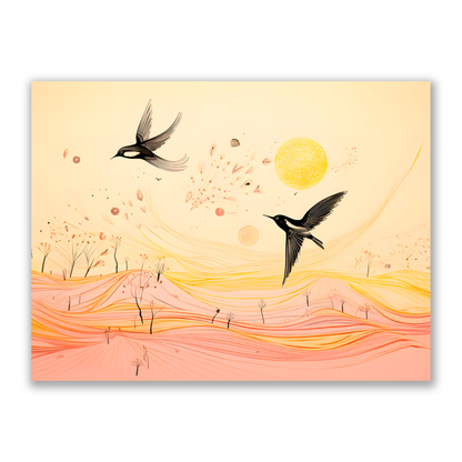 Harmony Of Swifts Premium Landscape Aluminum Prints