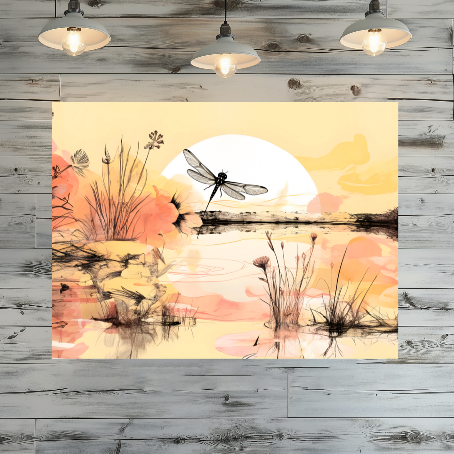 Dragonfly Reflections Premium Landscape Aluminum Prints