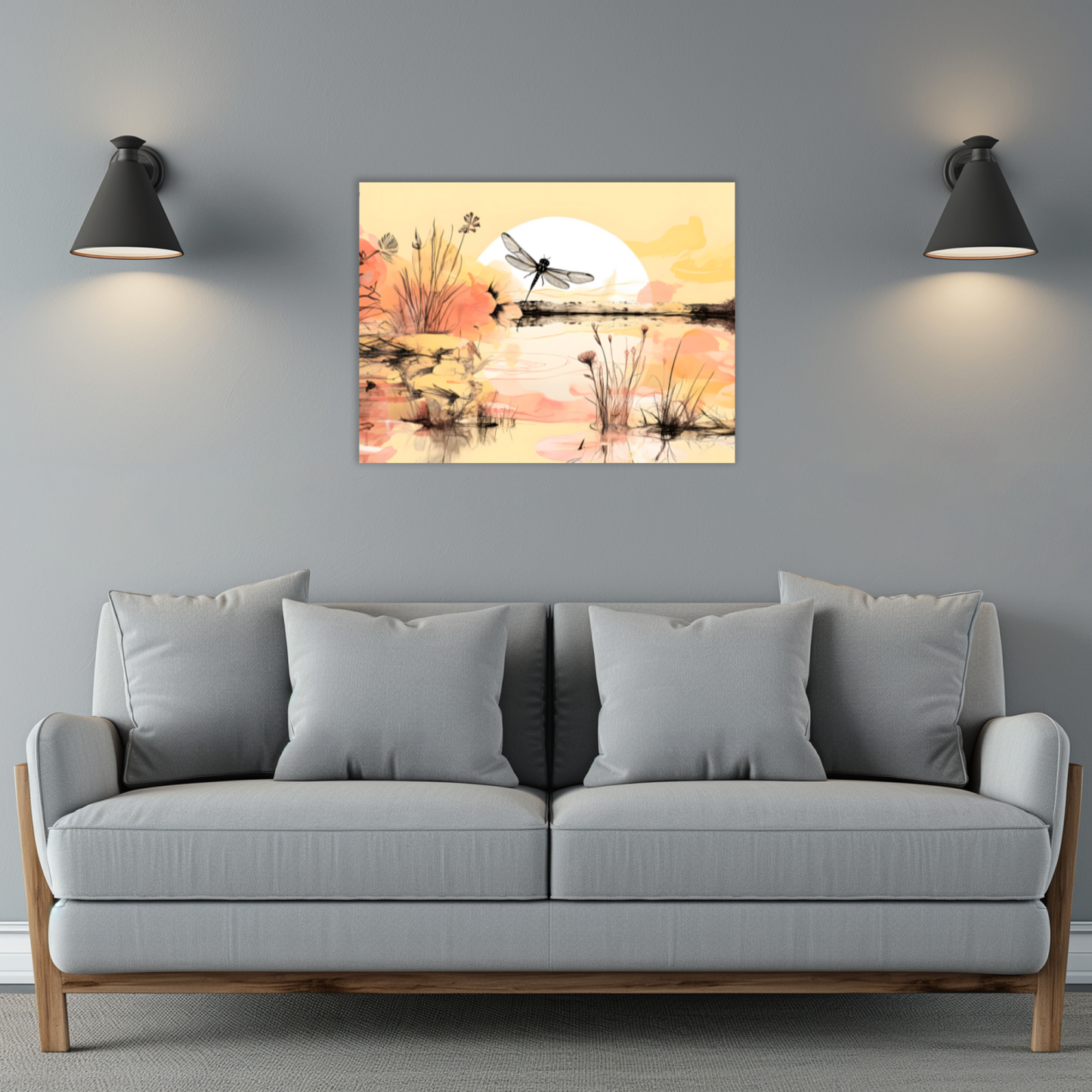 Dragonfly Reflections Premium Landscape Aluminum Prints