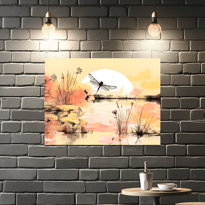 Dragonfly Reflections Premium Landscape Aluminum Prints