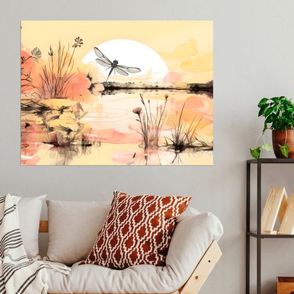 Dragonfly Reflections Premium Landscape Aluminum Prints