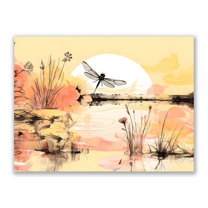 Dragonfly Reflections Premium Landscape Aluminum Prints