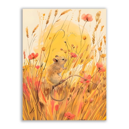 Meadow Mouse Premium Portrait Aluminum Prints