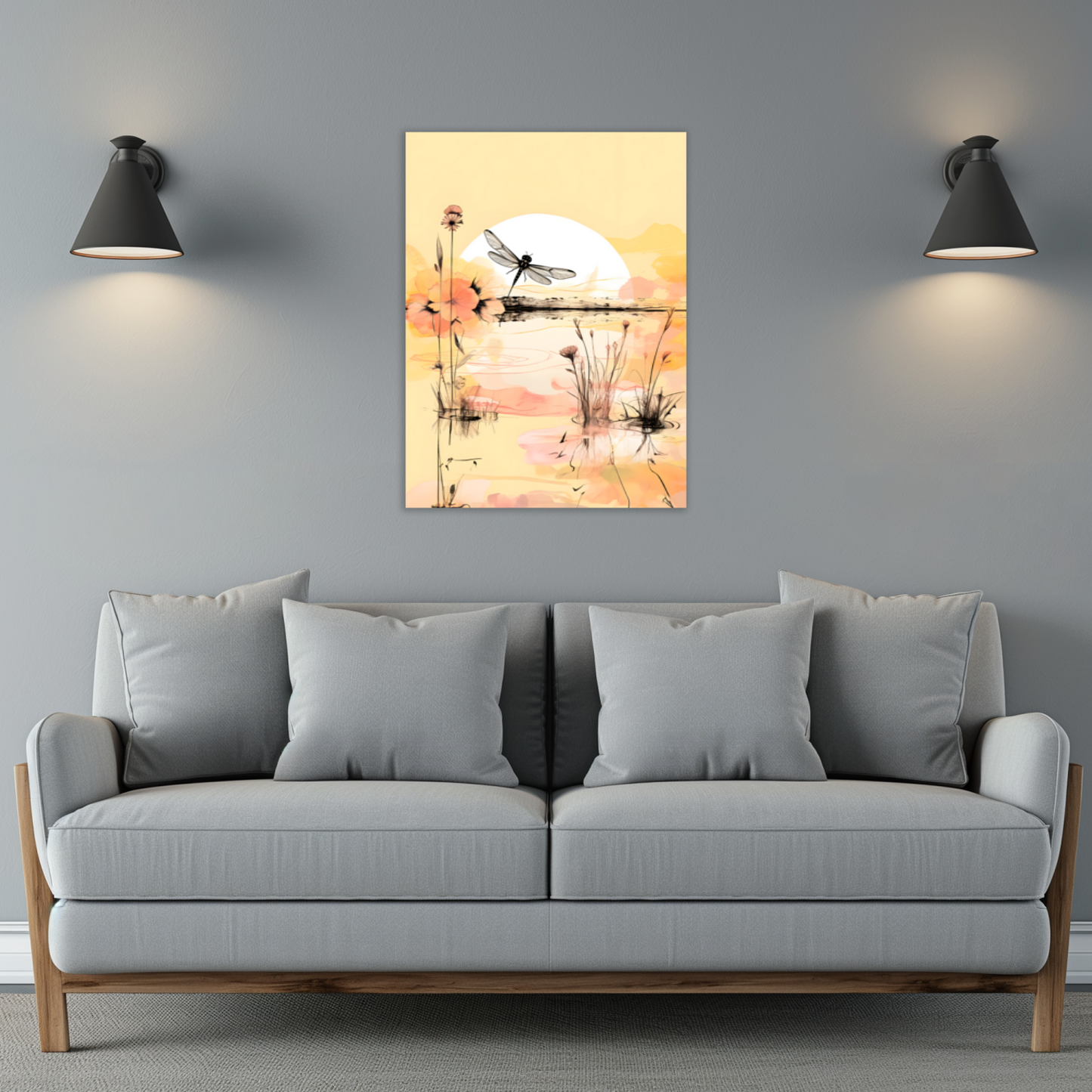 Dragonfly Reflections Premium Portrait Aluminum Prints