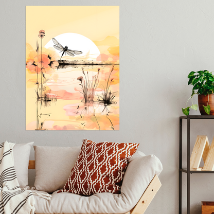 Dragonfly Reflections Premium Portrait Aluminum Prints