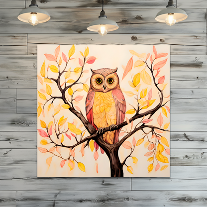 Owls Perch Premium Square Aluminum Prints