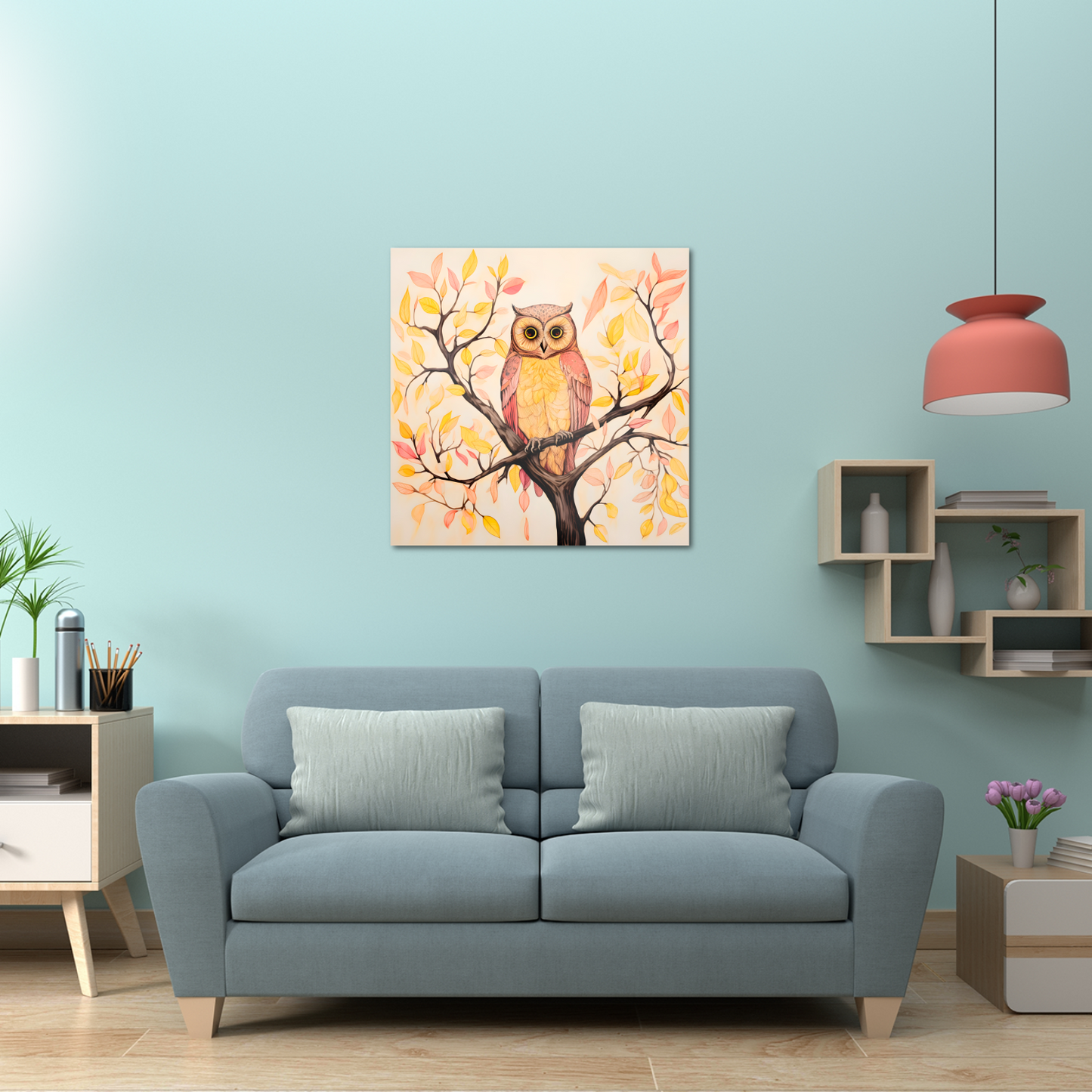 Owls Perch Premium Square Aluminum Prints