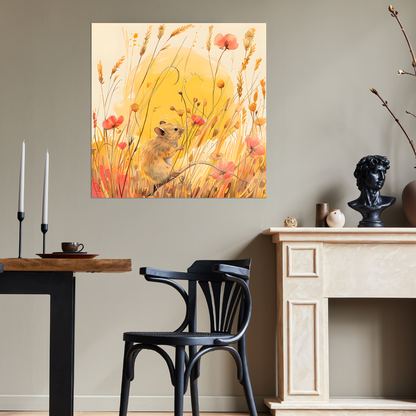 Meadow Mouse Premium Square Aluminum Prints