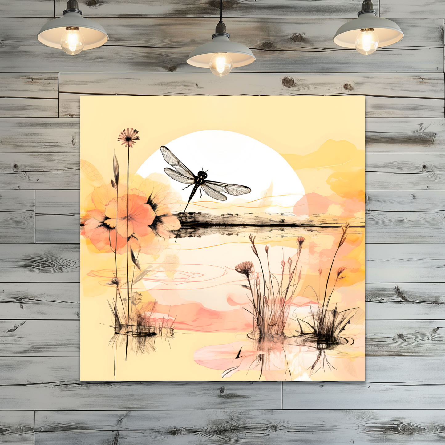 Dragonfly Reflections Premium Square Aluminum Prints