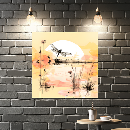 Dragonfly Reflections Premium Square Aluminum Prints