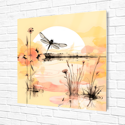 Dragonfly Reflections Premium Square Aluminum Prints