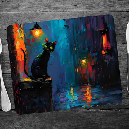 Nocturnal Guardian Wooden Placemat