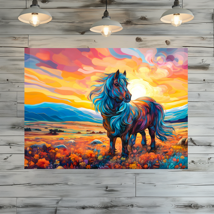 Shetland Pony Premium Landscape Aluminum Prints