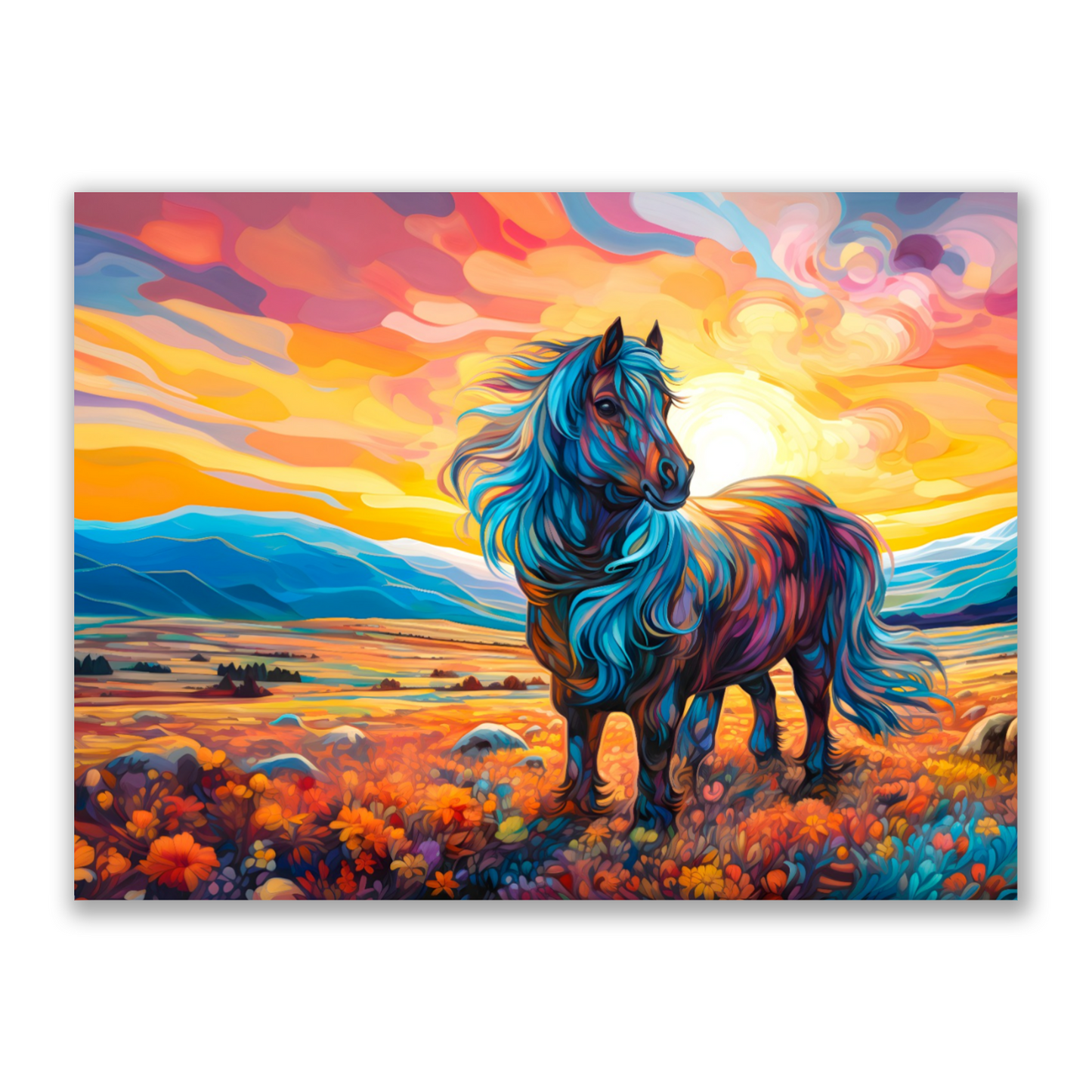 Shetland Pony Premium Landscape Aluminum Prints