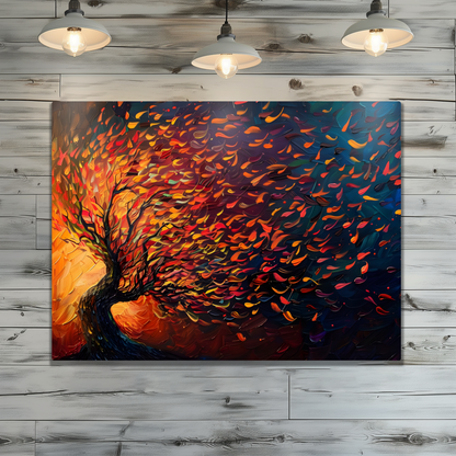 Tree of Life Fiery Elegance Premium Landscape Aluminum Prints