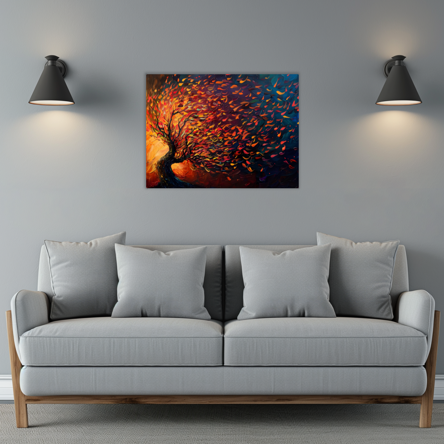 Tree of Life Fiery Elegance Premium Landscape Aluminum Prints