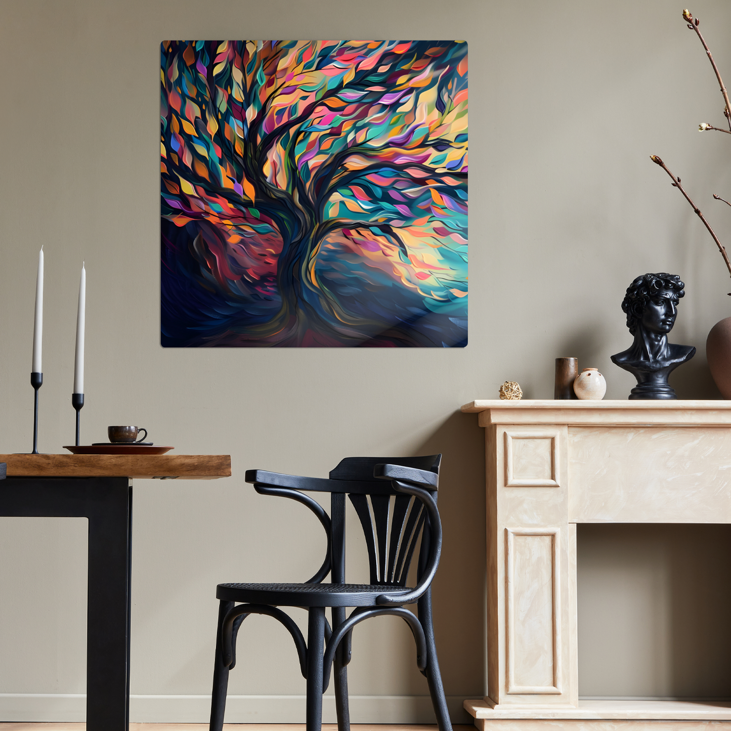 Tree of Life Vibrant Serenity Premium Square Aluminum Prints