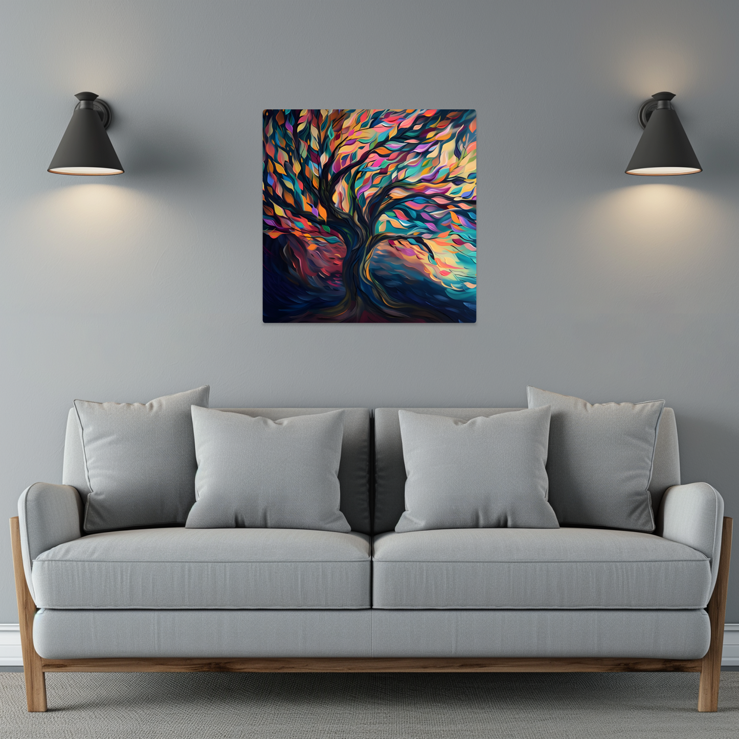 Tree of Life Vibrant Serenity Premium Square Aluminum Prints