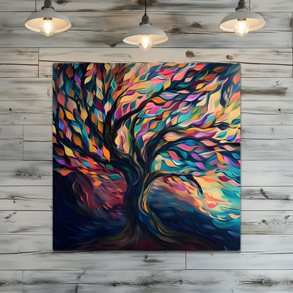 Tree of Life Vibrant Serenity Premium Square Aluminum Prints