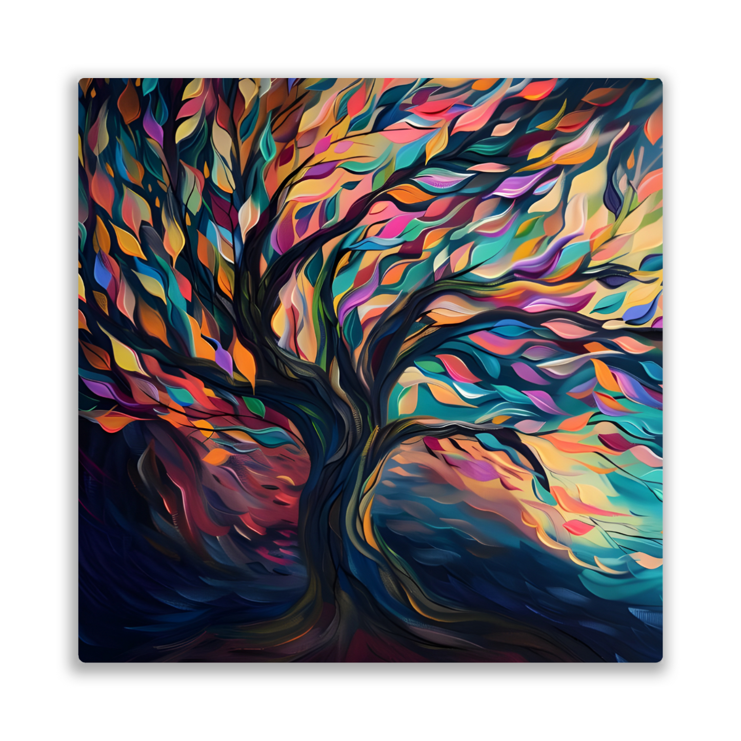 Tree of Life Vibrant Serenity Premium Square Aluminum Prints