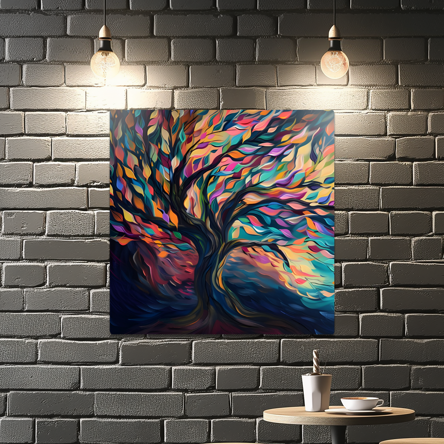 Tree of Life Vibrant Serenity Premium Square Aluminum Prints