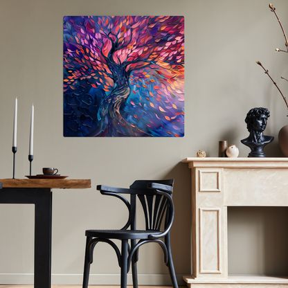 Tree of Life Autumn Glow Premium Square Aluminum Prints