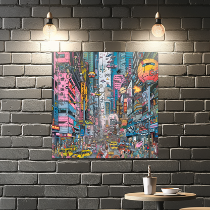 Urban Chaos Premium Square Aluminum Prints