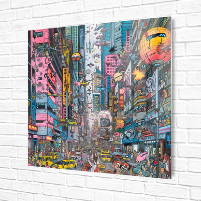 Urban Chaos Premium Square Aluminum Prints