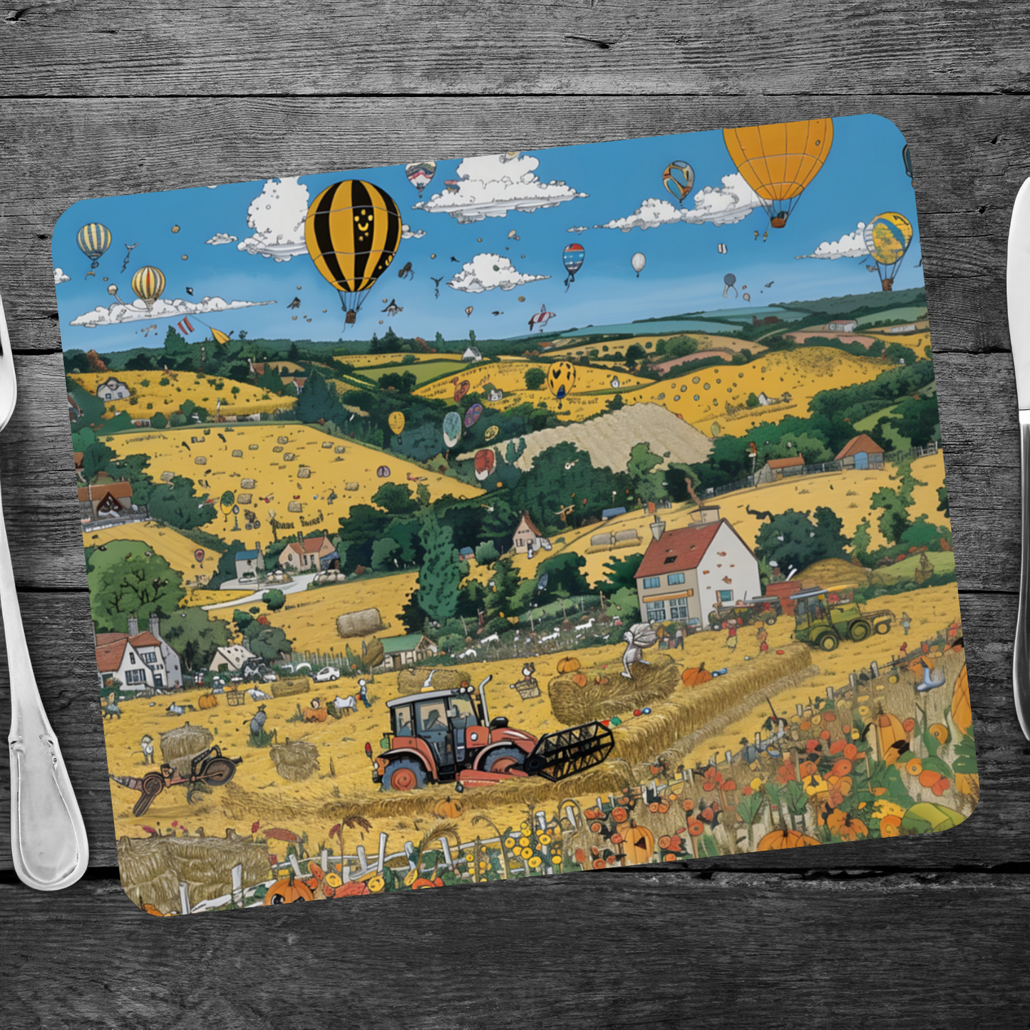 Golden Harvest Wooden Placemat