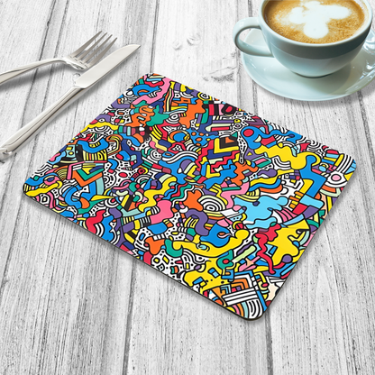 Geometric Vibrance Wooden Placemat