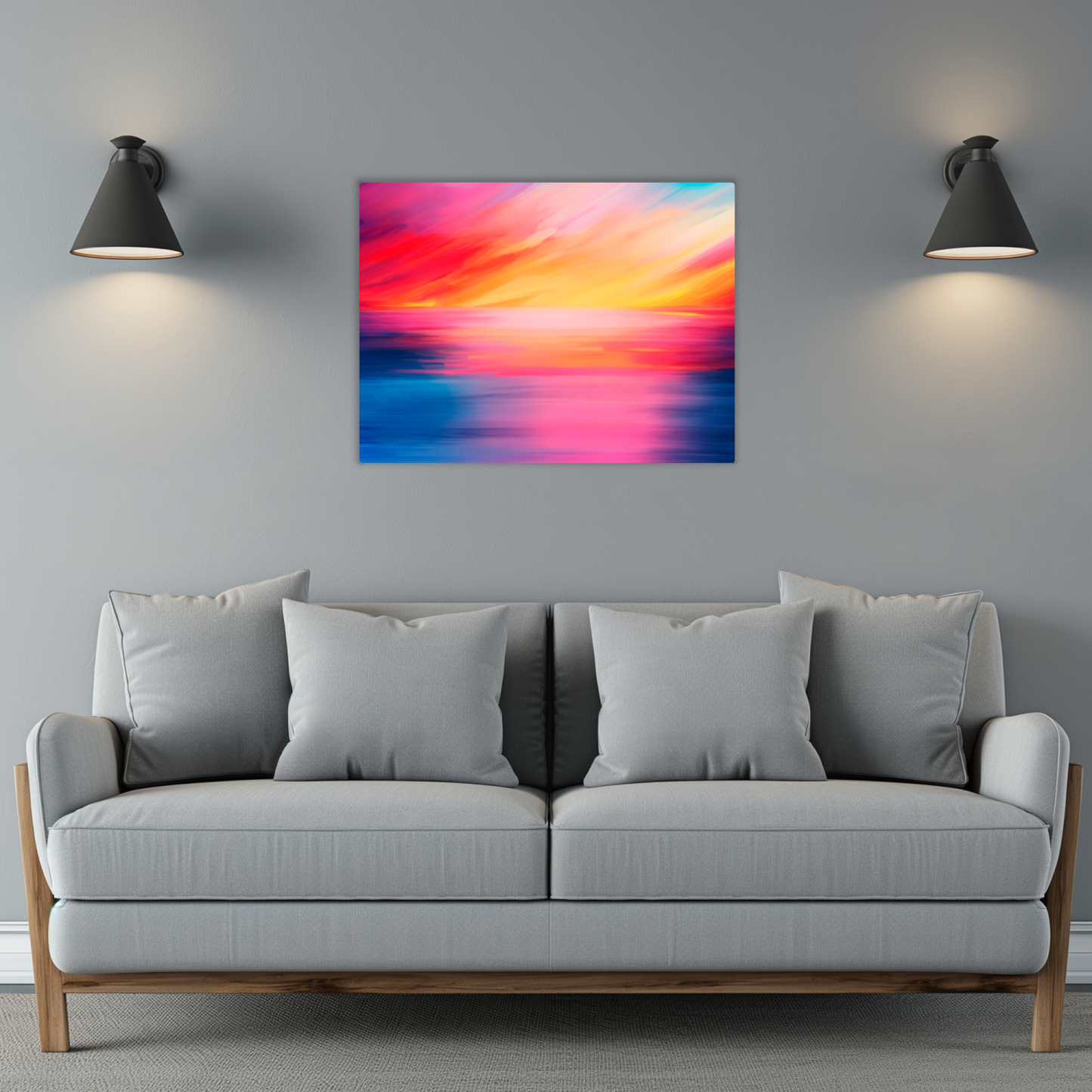 Vibrant Ocean Sunset Premium Landscape Aluminum Prints