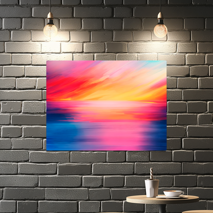 Vibrant Ocean Sunset Premium Landscape Aluminum Prints