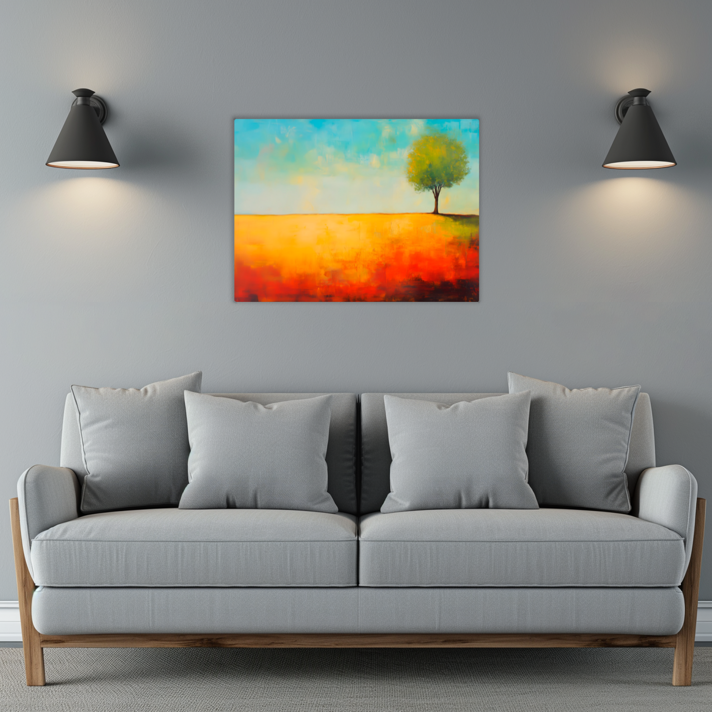 Lone Tree Serenity Premium Landscape Aluminum Prints