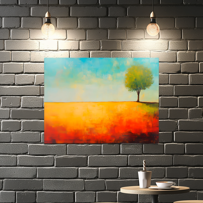 Lone Tree Serenity Premium Landscape Aluminum Prints