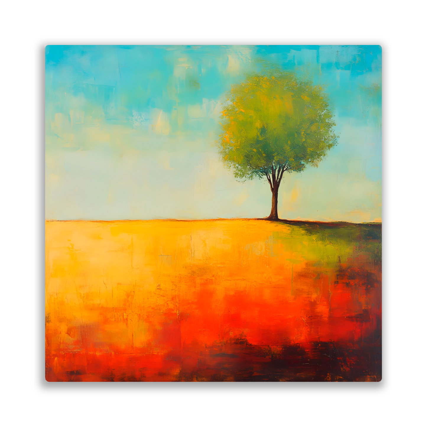 Lone Tree Serenity Premium Square Aluminum Prints