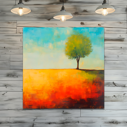 Lone Tree Serenity Premium Square Aluminum Prints