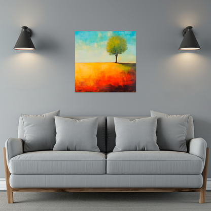 Lone Tree Serenity Premium Square Aluminum Prints