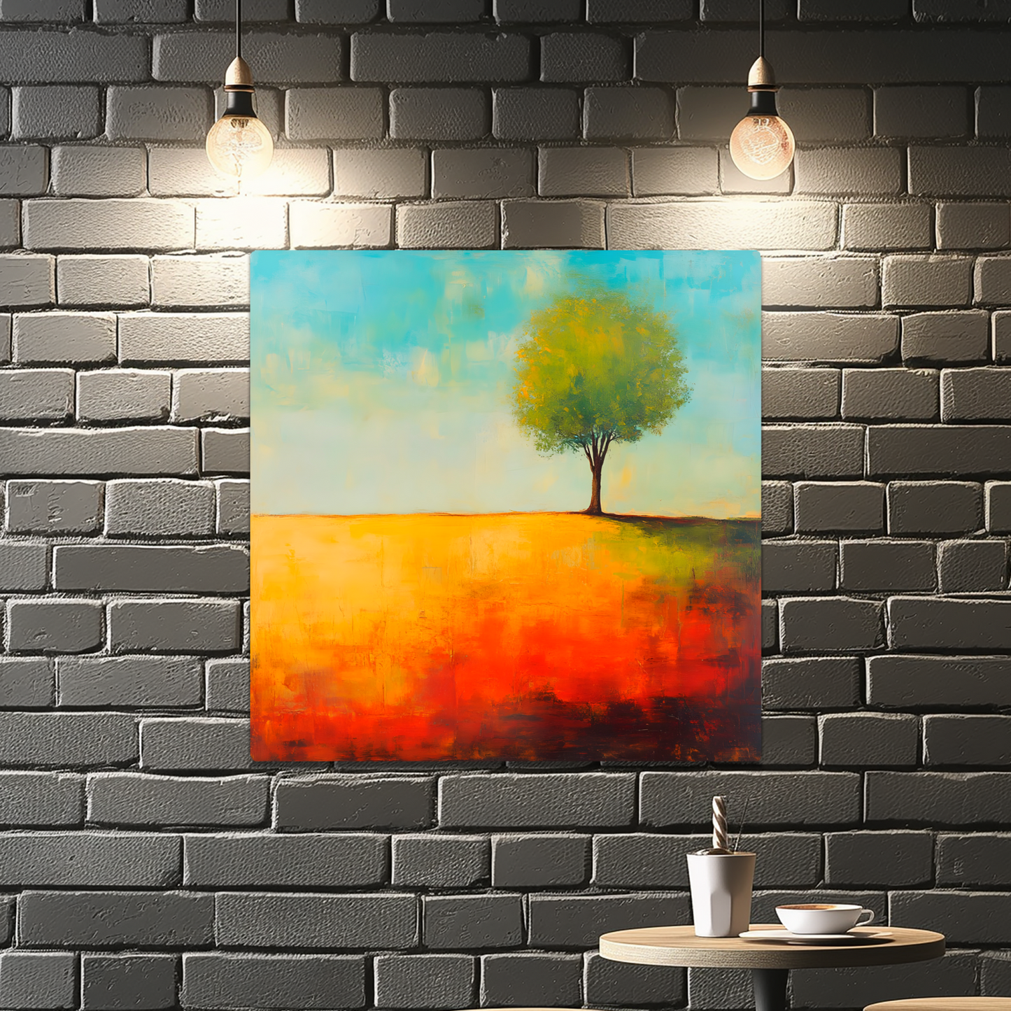 Lone Tree Serenity Premium Square Aluminum Prints