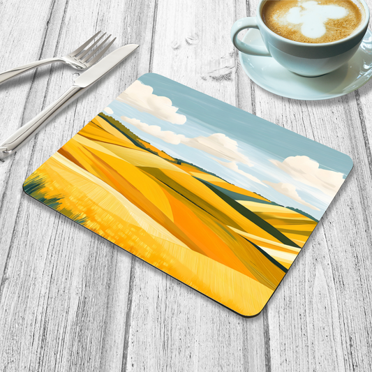 Golden Fields Horizon Wooden Placemat