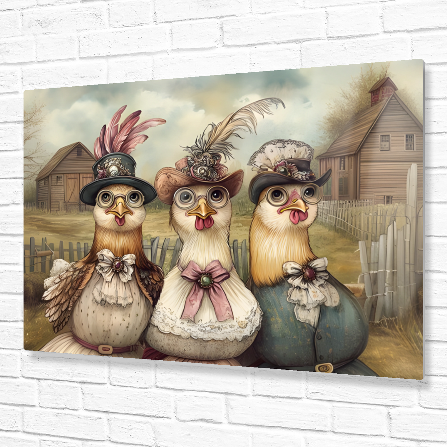 The Barnyard Belles Premium Landscape Aluminum Prints