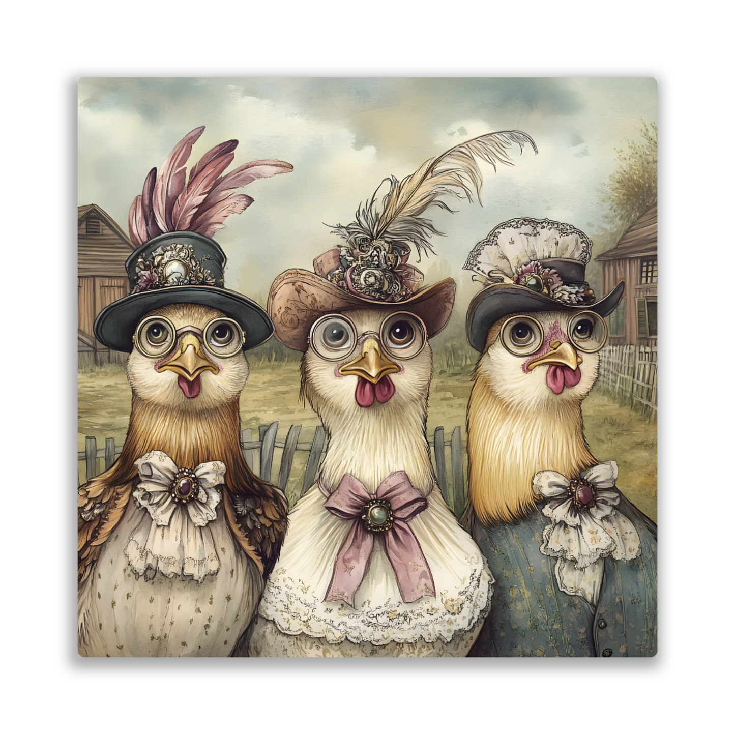 The Barnyard Belles Premium Square Aluminum Prints