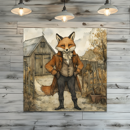 The Dappered Vixen Premium Square Aluminum Prints