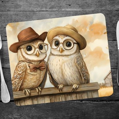 The Perched Professors Wooden Placemat