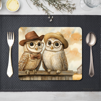 The Perched Professors Wooden Placemat