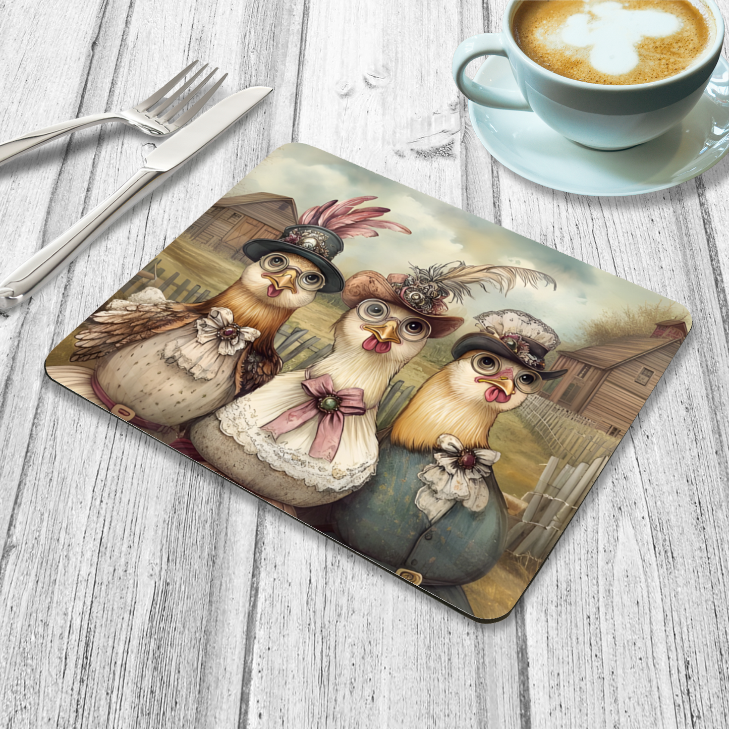 The Barnyard Belles Wooden Placemat