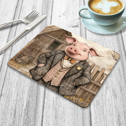 The Posh Porker Wooden Placemat