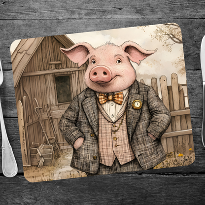 The Posh Porker Wooden Placemat