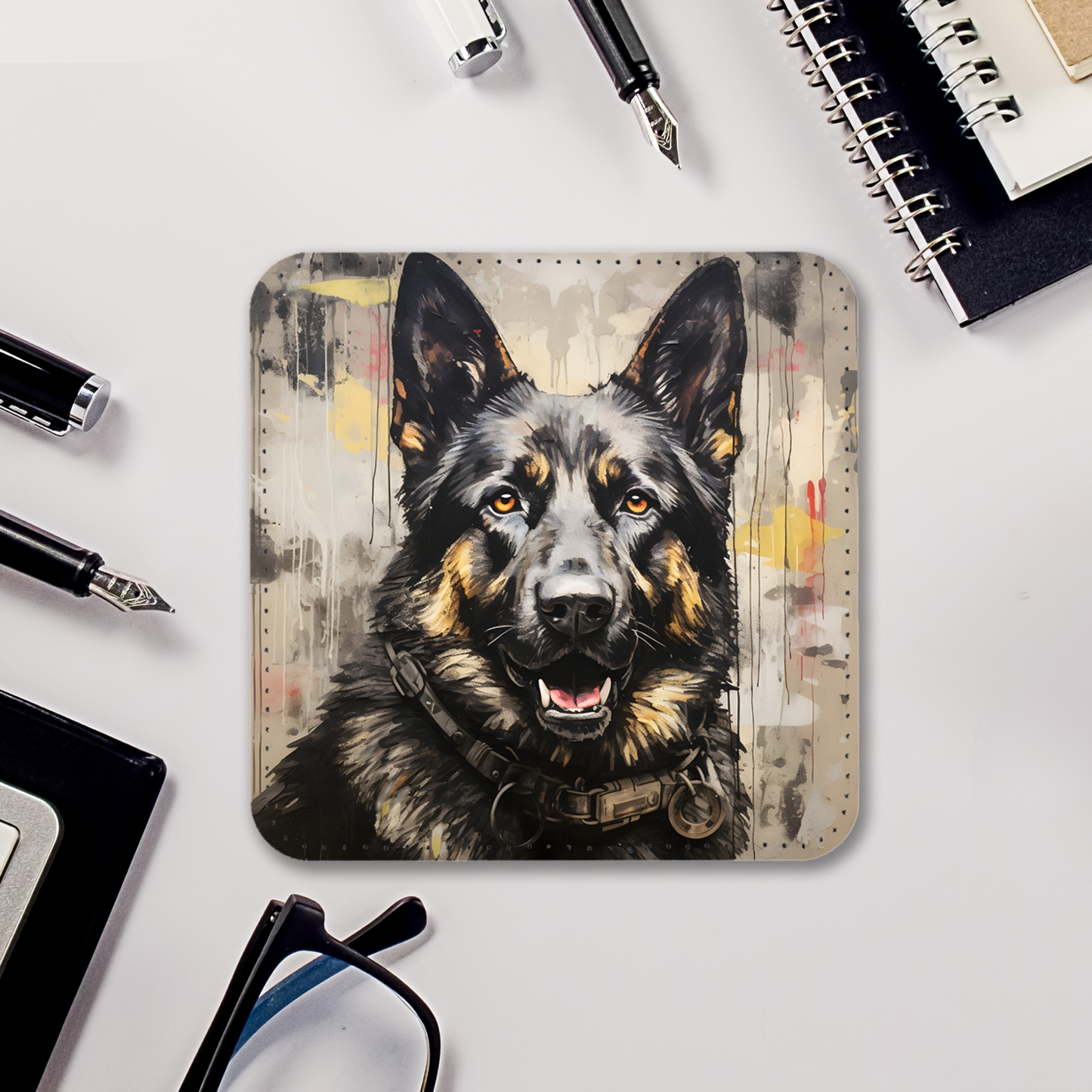 Canine Chromatics Set Of 4 PU Leather Coasters